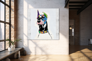 Upscale, dog art for large art spaces.  oversized, large dog art prints