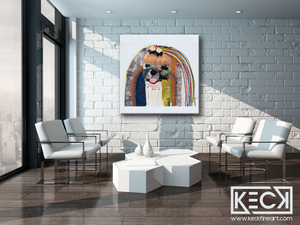 Large art prints of Maltese Dogs.  Colorful Maltese dog art prints. Maltese pop art.