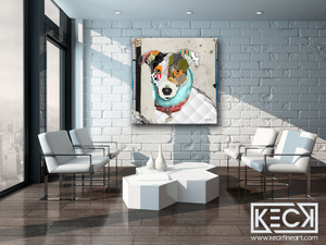 dog art prints of jack russell terrier 