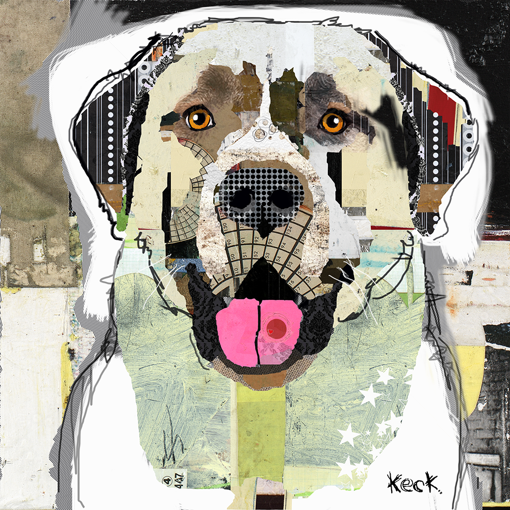 Michel Keck Dogs | Colorful Anatolian Shepherd Dog Art Prints \ Bold, Colorful Dog Art by Michel Keck