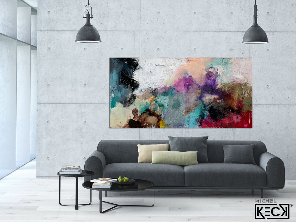 Inner Peace<br> Original Abstract  on Canvas <br> by Michel Keck