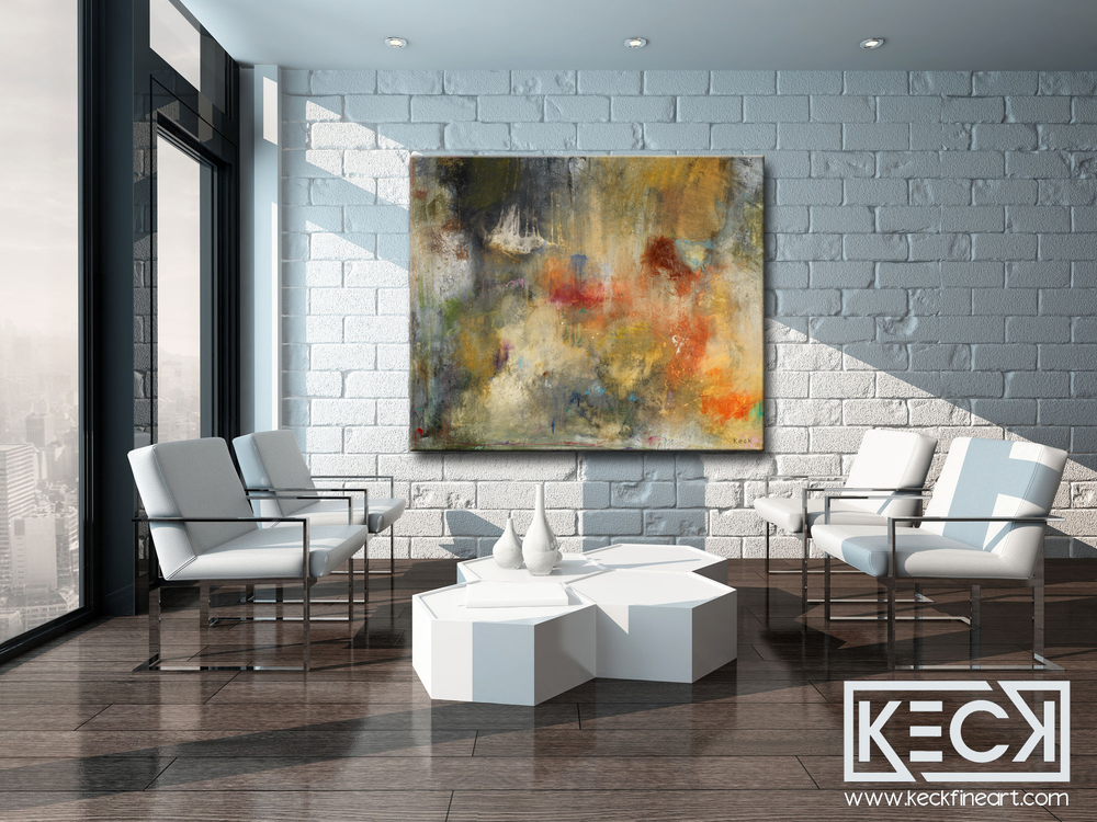 #101001 <br> Abstract Art Canvas Print <br>Title:  Come Hell or High Water