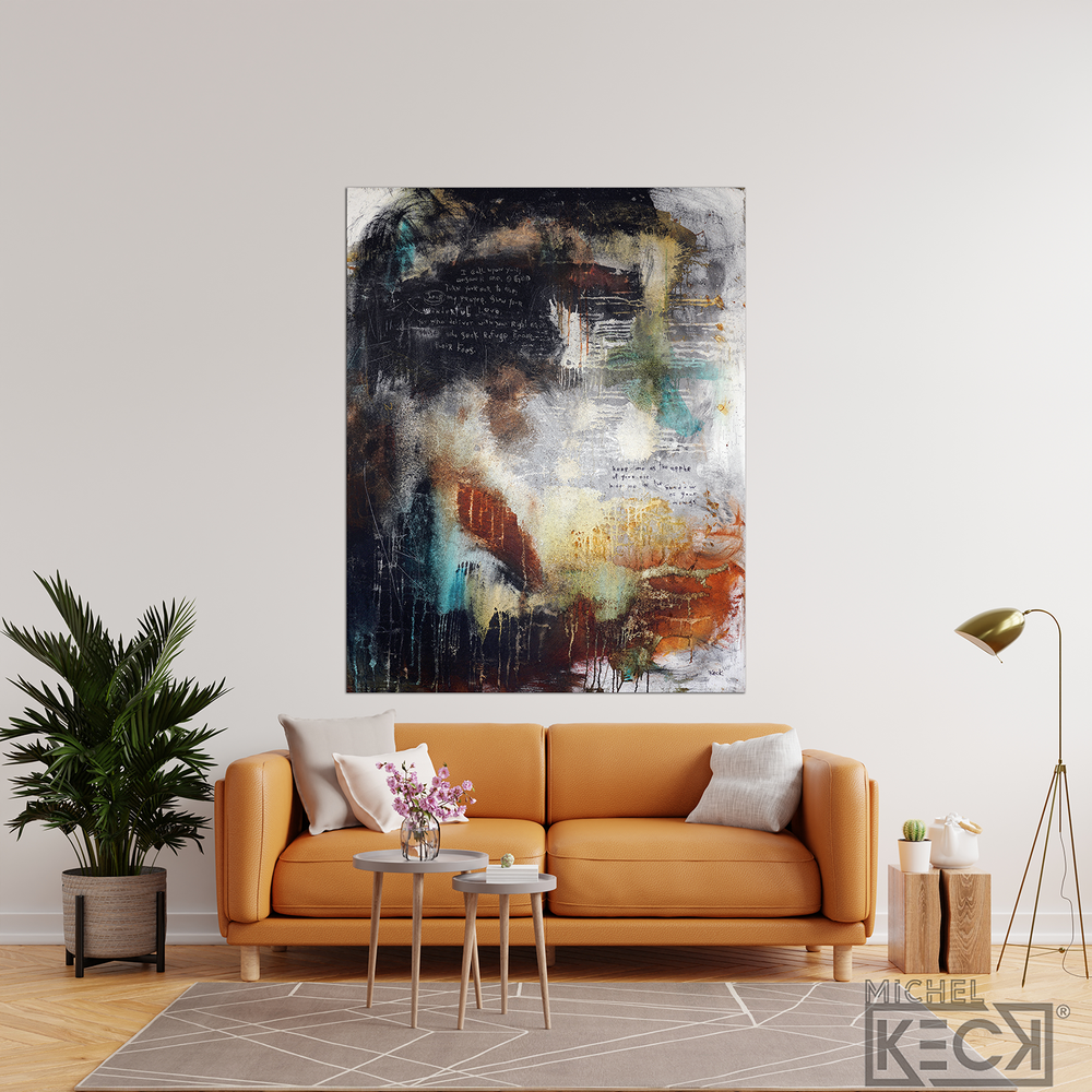 #102101 Psalm 17:6-8 <br> Abstract Art Scripture Print