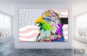 eagle american flag art