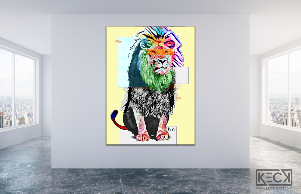 lion art print