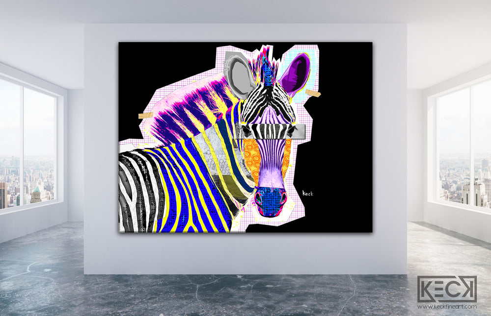 zebra art print