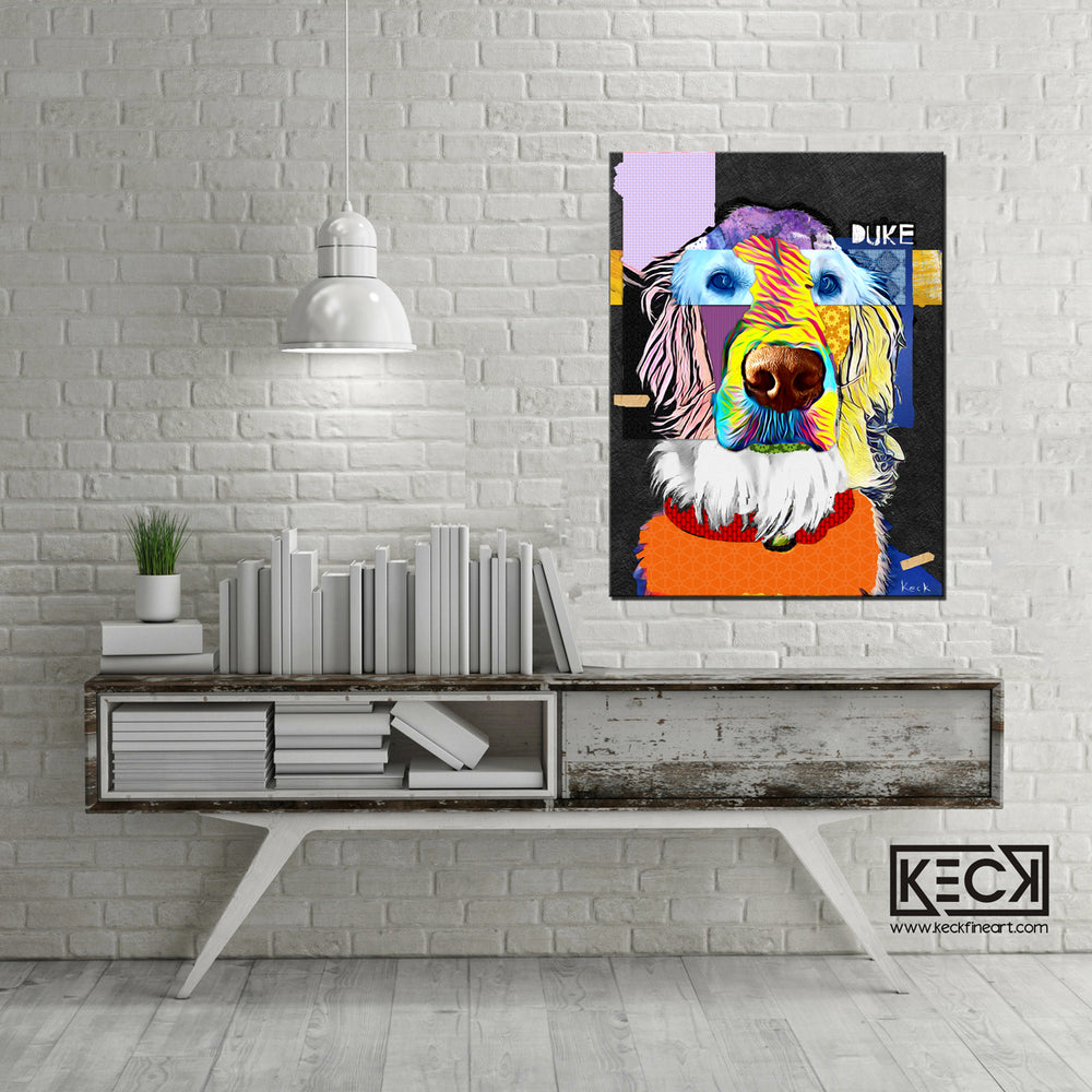 #021902 <br> English Golden Retriever <br> Dog Art Canvas Print