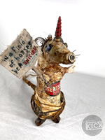 Found Object Art: Outsider Folk Raw Art Sculptures: In A Field Of Horses Be a Unicorn..