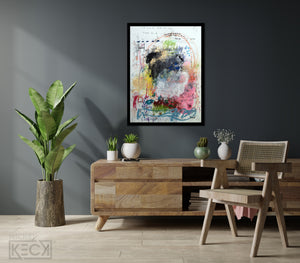 
                
                    Load image into Gallery viewer, Original abstract art paintings with text. Bold, colorful abstract art paintings.
                
            