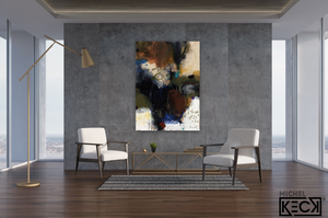 #071214 <br> Abstract Art Canvas Print <br> Title: I Can't Complain