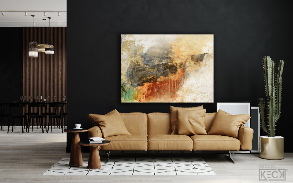 #091004 <br> Abstract Art Canvas Print <br> Title: Give Me A Reason