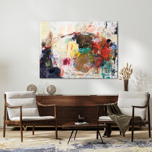#041207 <br> Abstract Art Canvas Print <br> Title: Thinking Out Loud