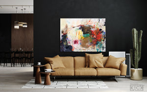 #041207 <br> Abstract Art Canvas Print <br> Title: Thinking Out Loud
