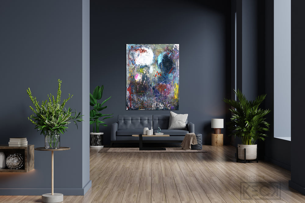 #061701 <br>Abstract Art Canvas Print<br> Title: I Came To Win