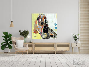 #011509 <br> Basset Hound <br> Dog Art Canvas Prints