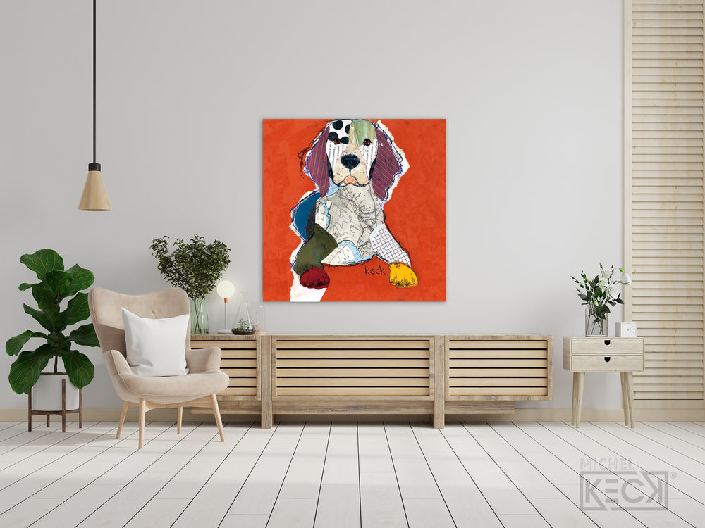 Colorful Dog Art Prints. Beagle dog art prints on canvas. Modern dog art prints