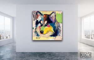 Siberian Husky Art | Colorful Dog Art Prints by Michel Keck