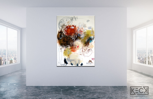Abstract art print on canvas. 
