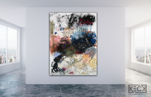 #012001 <br> Abstract Canvas Art Print <br>Title:  Indomitable