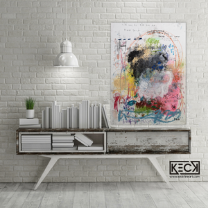 Abstract Canvas Art Print <br>2020 Collection <br>Title:  Think, Say, Do <br> Michel Keck