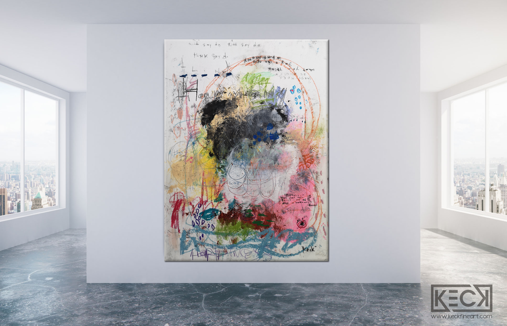 Abstract Canvas Art Print <br>2020 Collection <br>Title:  Think, Say, Do <br> Michel Keck