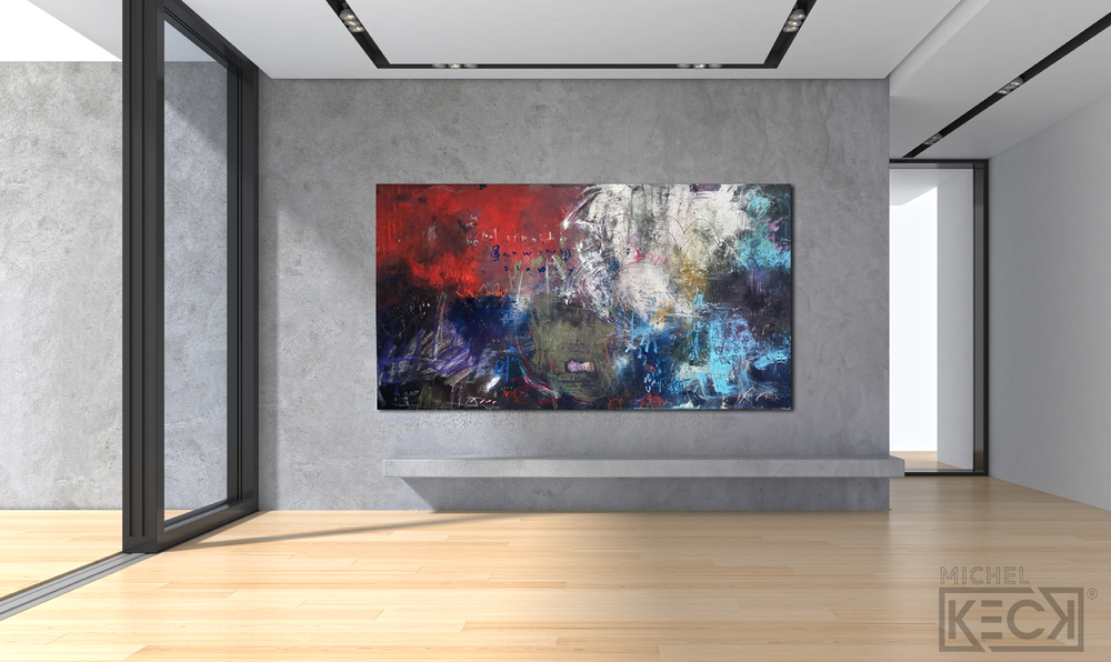 Abstract Canvas Art Print <br>2020 Collection <br>Title:  Growing Slowly<br> Michel Keck