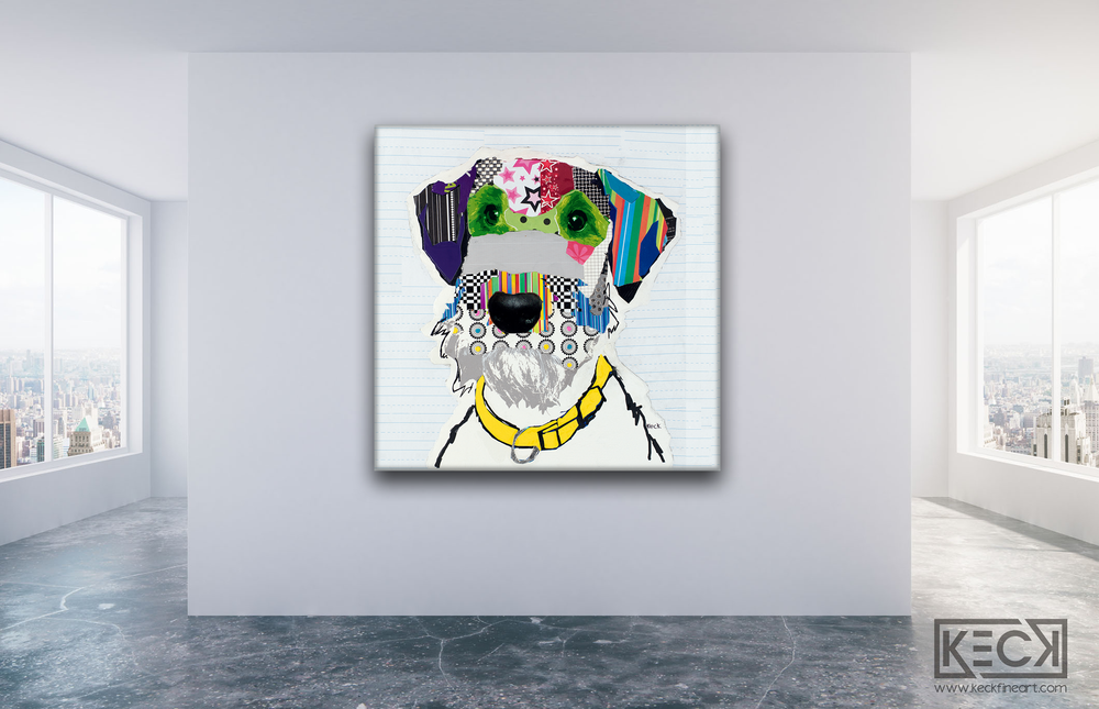 Airedale Terrier Art Prints for Sale. Colorful Collage of Airedale Terriers Dog Art Prints