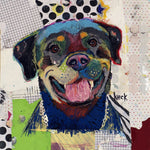 Original Dog Art Collage: Rottweiler