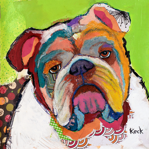 American Bulldog Art. Colorful pop art of American Bulldog. Buy american bulldog art prints by Michel Keck
