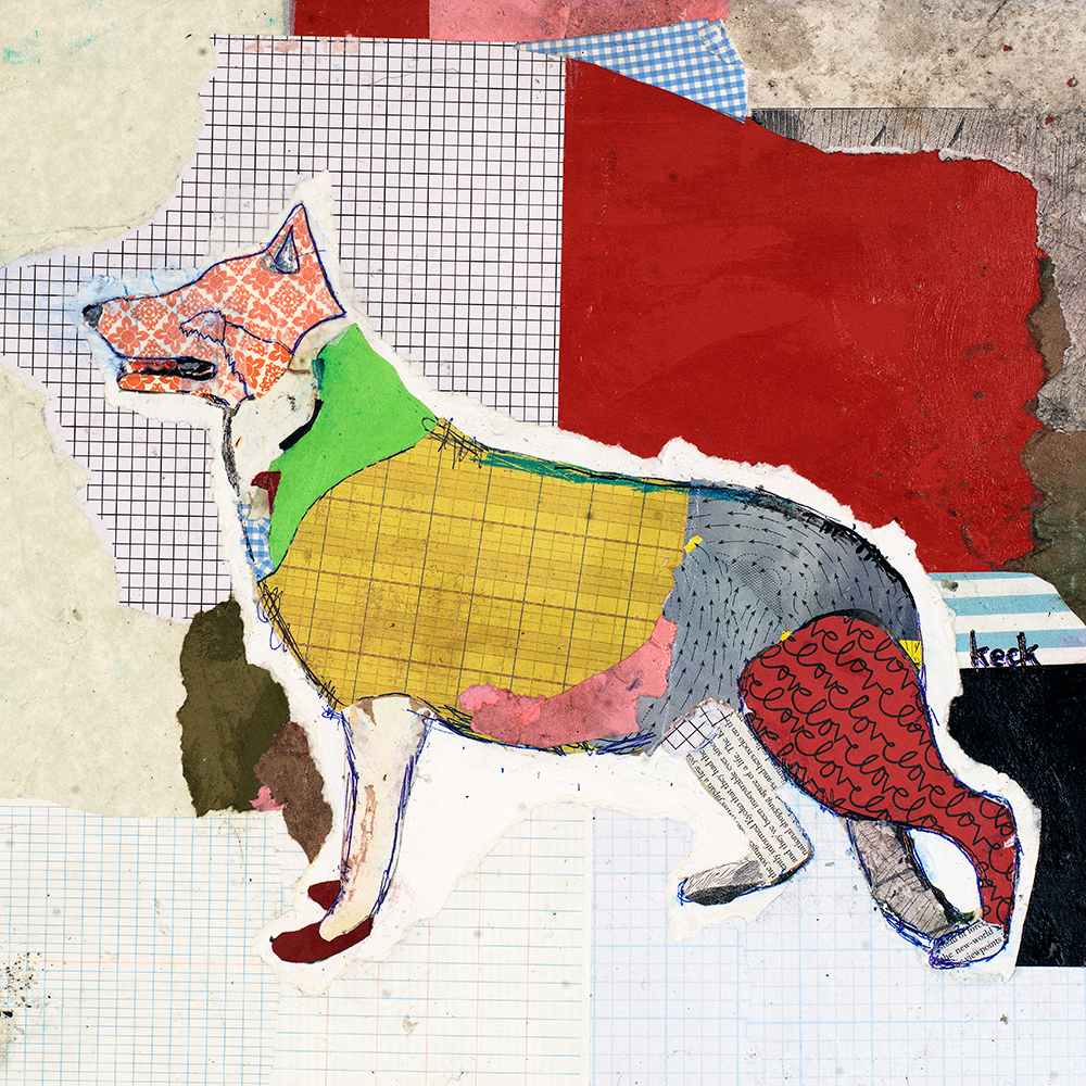 Dog Art Prints | Colorful German Shepherd Dog Art Prints on Canvas