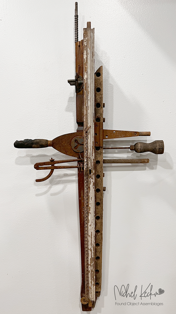 
                
                    Load image into Gallery viewer, #022209 &amp;lt;br&amp;gt; Found Object Art &amp;lt;br&amp;gt;  Cross Assemblage
                
            
