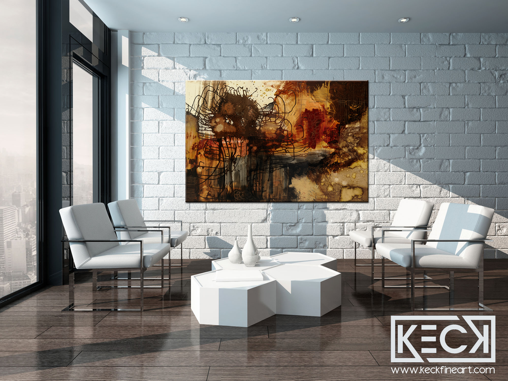 EARTH TONE ABSTRACT ART PRINTS BY MICHEL KECK