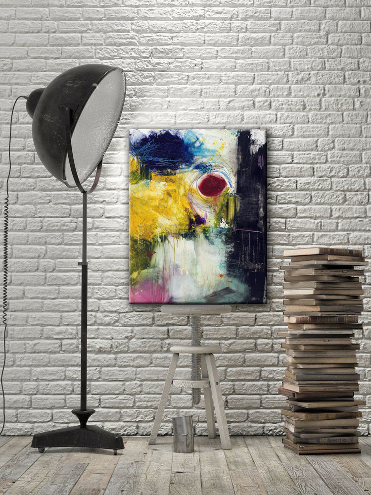 ABSTRACT ART Canvas Print of When Push Comes to Shove