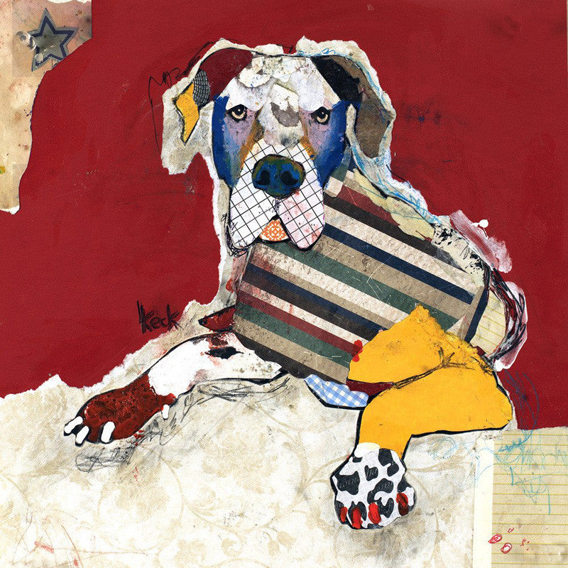 Original Dog Art Collage: Great Dane