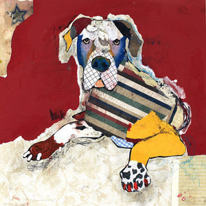 Original Dog Art Collage: Great Dane