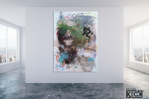Abstract Canvas Art Print <br>2020 Collection <br>Title:  in a drop<br> Michel Keck