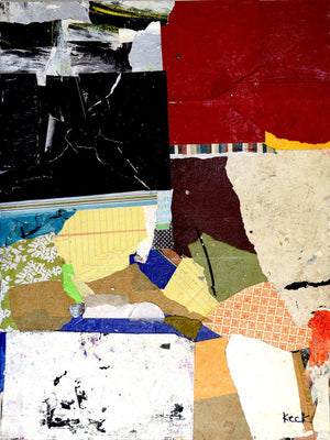 Original Abstract Art Paper Collage: HOLD FAST