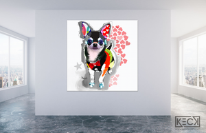 
                
                    Load image into Gallery viewer, COLORFUL DOG ART - CHIHUAHUA Canvas Dog Art Prints by Michel Keck
                
            