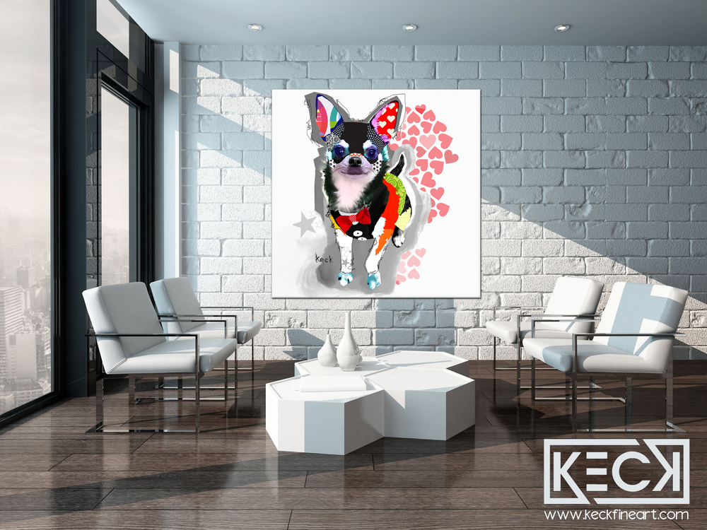 COLORFUL CHIHUAHUA DOG ART PRINTS wholesale and retail