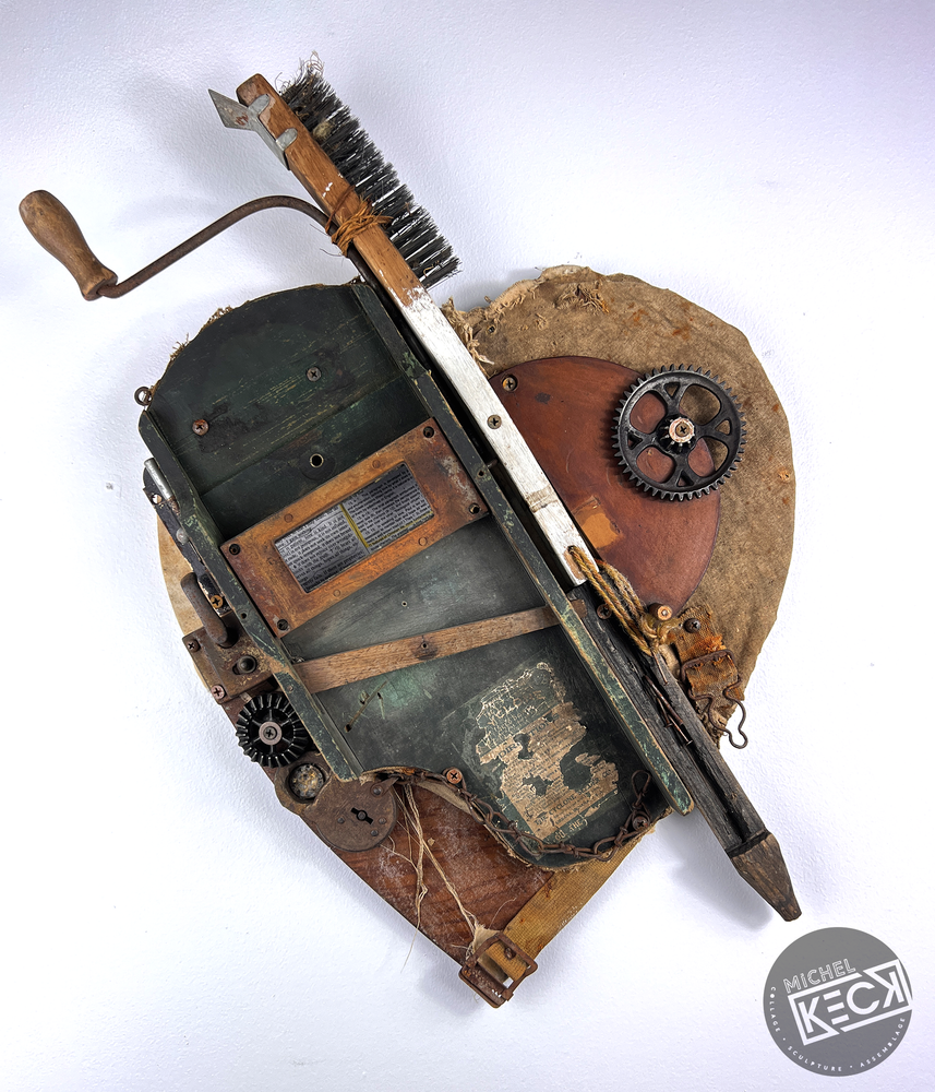 
                
                    Load image into Gallery viewer, HEART ART: Found Object Heart Art Assemblage
                
            