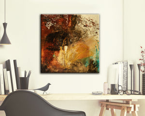 #050746<br> Abstract Art Canvas Print<br> Title: Where There Is A Will..