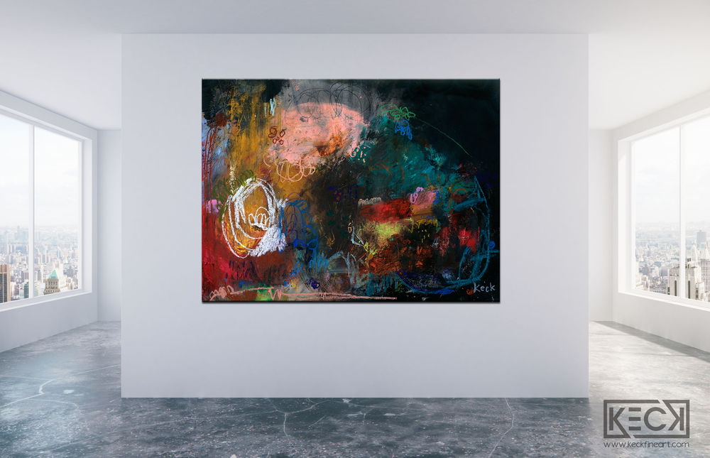 LARGE ABSTRACT CANVAS ART PRINTS BY MICHEL KECK