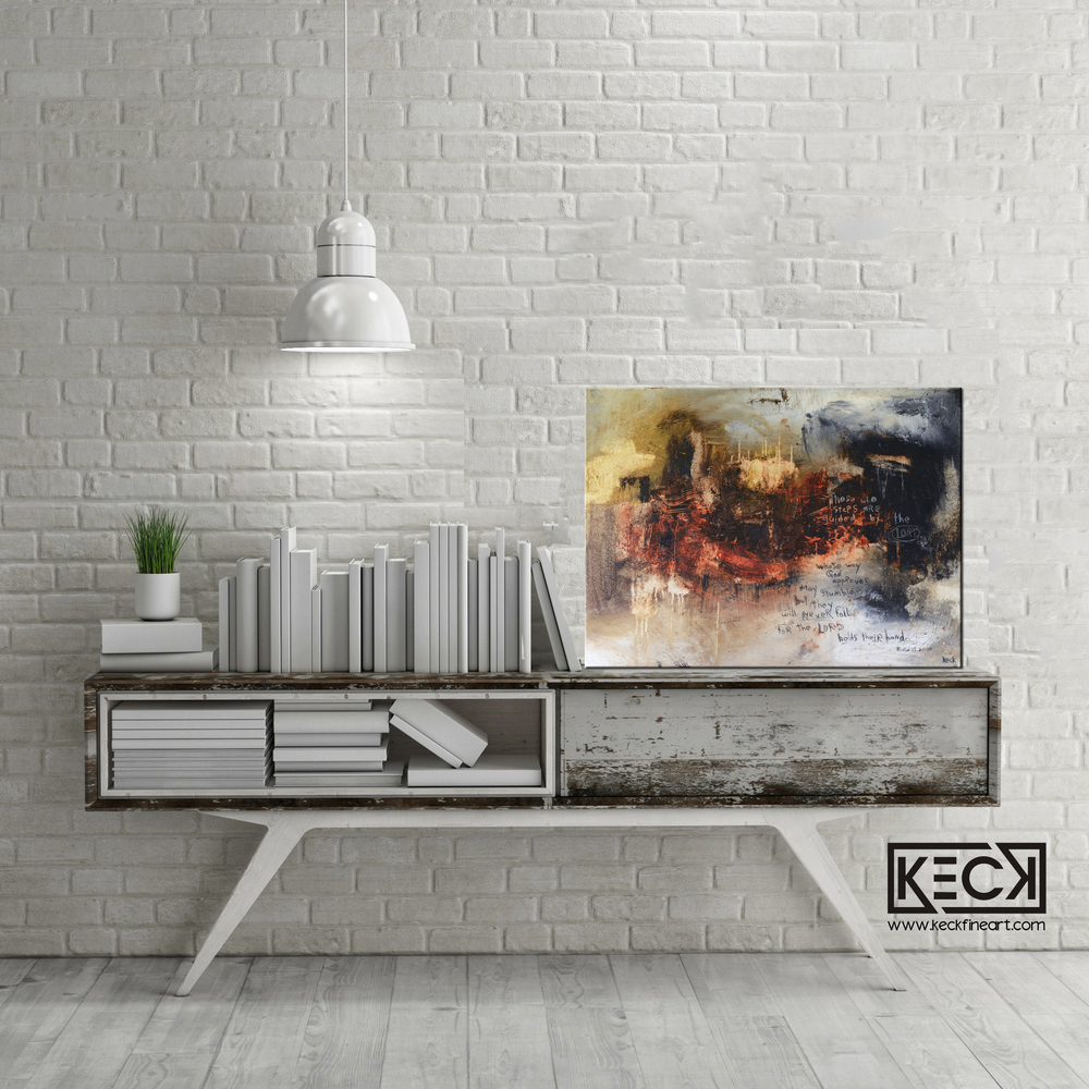 religious abstract art prints with scripture / verse from the bible