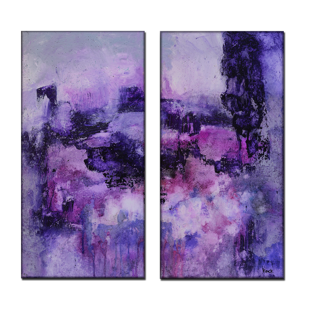 #071818 <br> One Thing Leads To Another <br> Diptych <br> Canvas Art Print