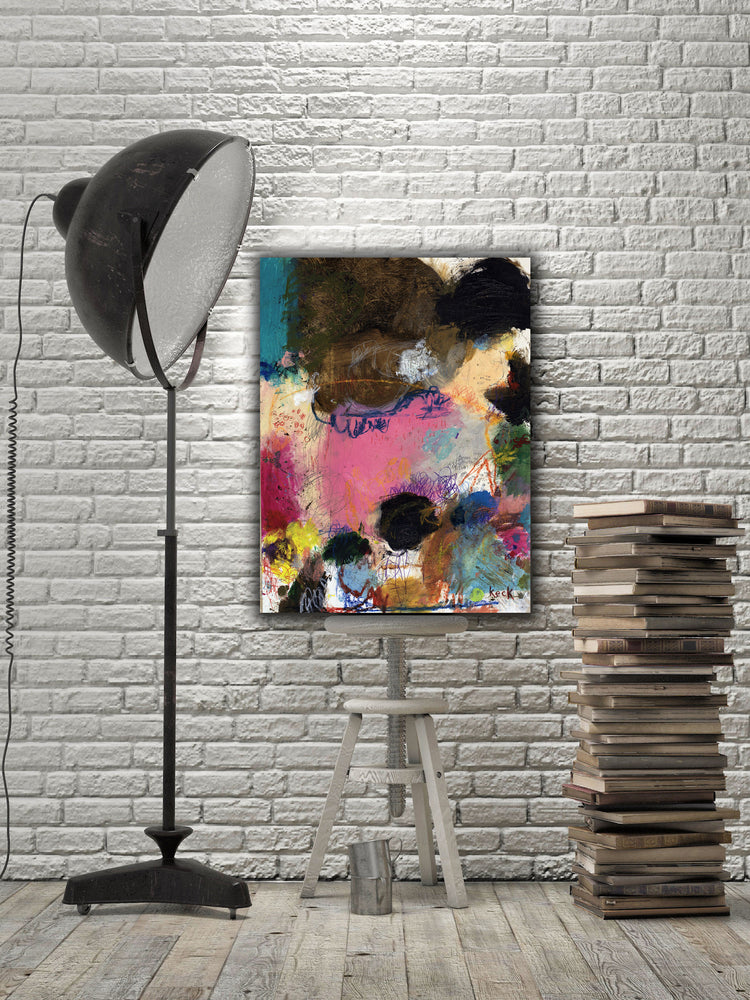 #081203 <br> Abstract Art Canvas Print <br> Title: Who's Coming With Me?