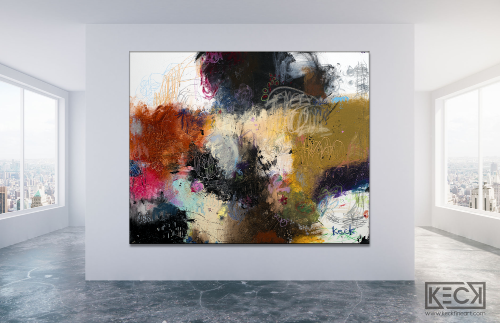 
                
                    Load image into Gallery viewer, #081305 &amp;lt;br&amp;gt; Finally Figured It Out &amp;lt;br&amp;gt; Abstract Art Canvas Print
                
            