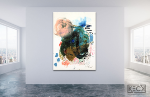 Abstract Canvas Art Print <br>2019 Collection <br>Title:  Wait A Minute <br> Michel Keck