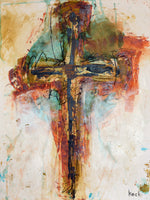 #111514 Abstract Cross Art Print