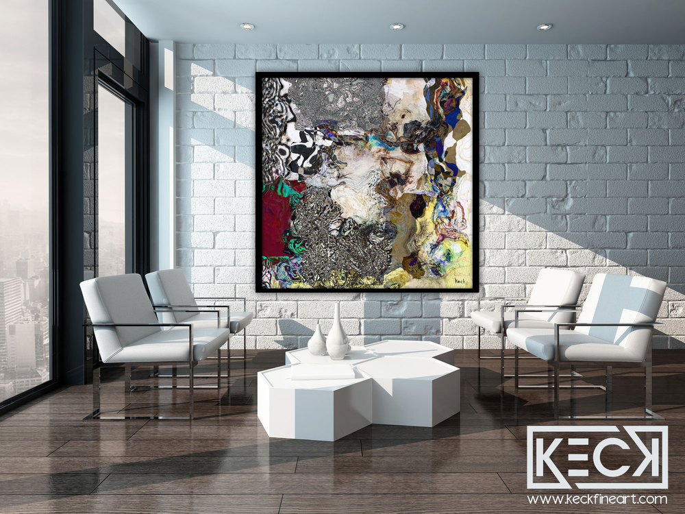 #111702<br>Down The Rabbit Hole Series<br> Curiosity Often Leads To Trouble.. <br>Abstract Canvas Art Print