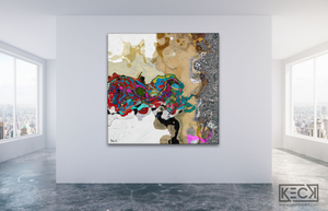 
                
                    Load image into Gallery viewer, LARGE ABSTRACT CANVAS ART PRINTS Down The Rabbit Hole Abstract Art Prints on canvasBY MICHEL KECK
                
            
